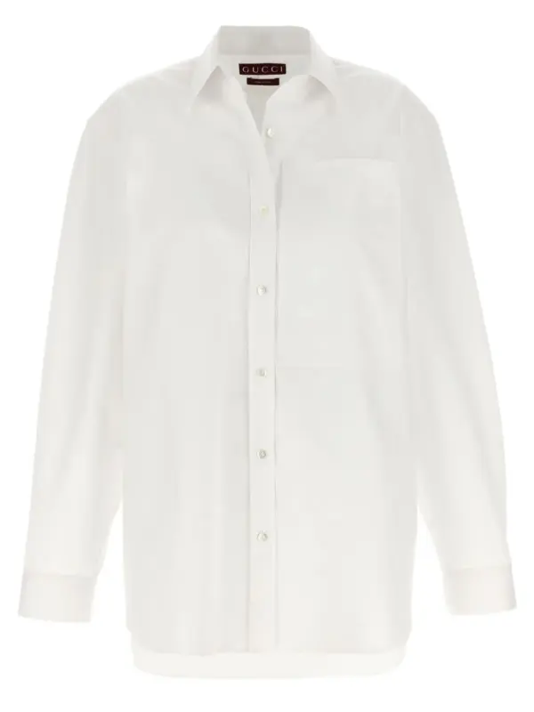 Embroidery shirt GUCCI White