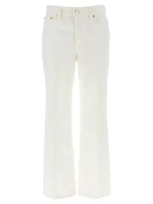 Cropped jeans GUCCI White