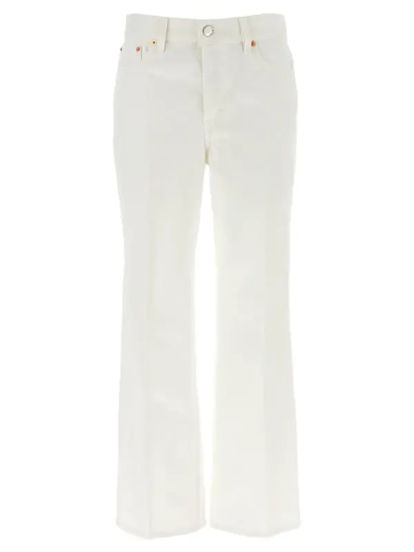 Cropped jeans GUCCI White
