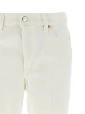 Cropped jeans Woman GUCCI White