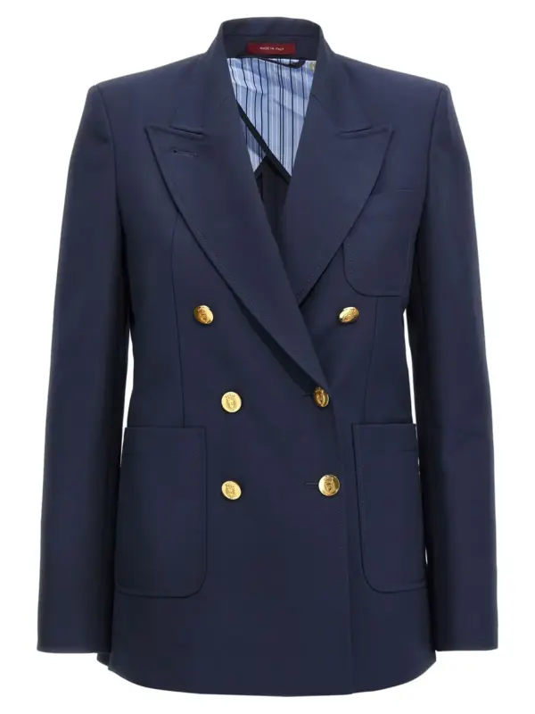 Double-breasted blazer GUCCI Blue