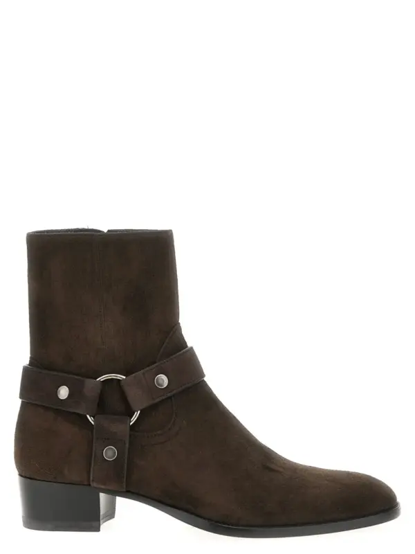 'Wyatt' ankle boots SAINT LAURENT Brown