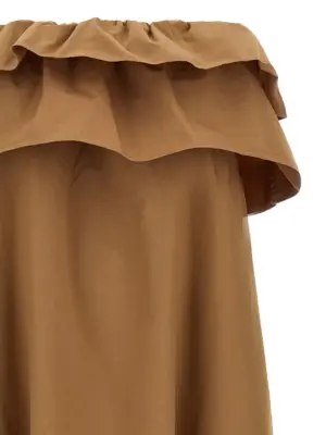 Flounce dress Woman SAINT LAURENT Brown