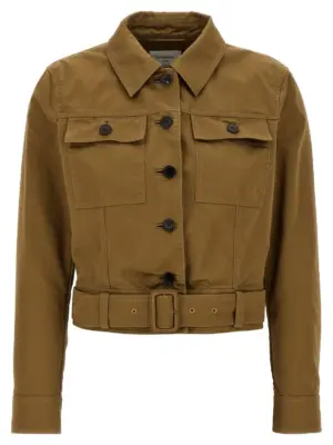 Canvas jacket SAINT LAURENT Brown