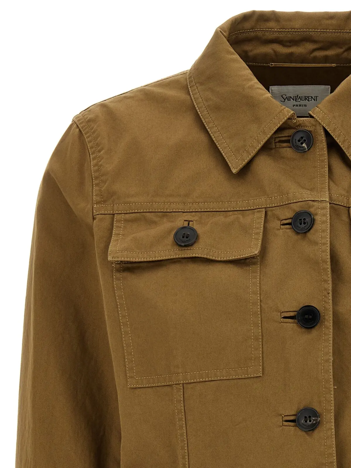 Куртка Saint Laurent Canvas Коричнева 3 Canvas jacket Woman SAINT LAURENT Brown