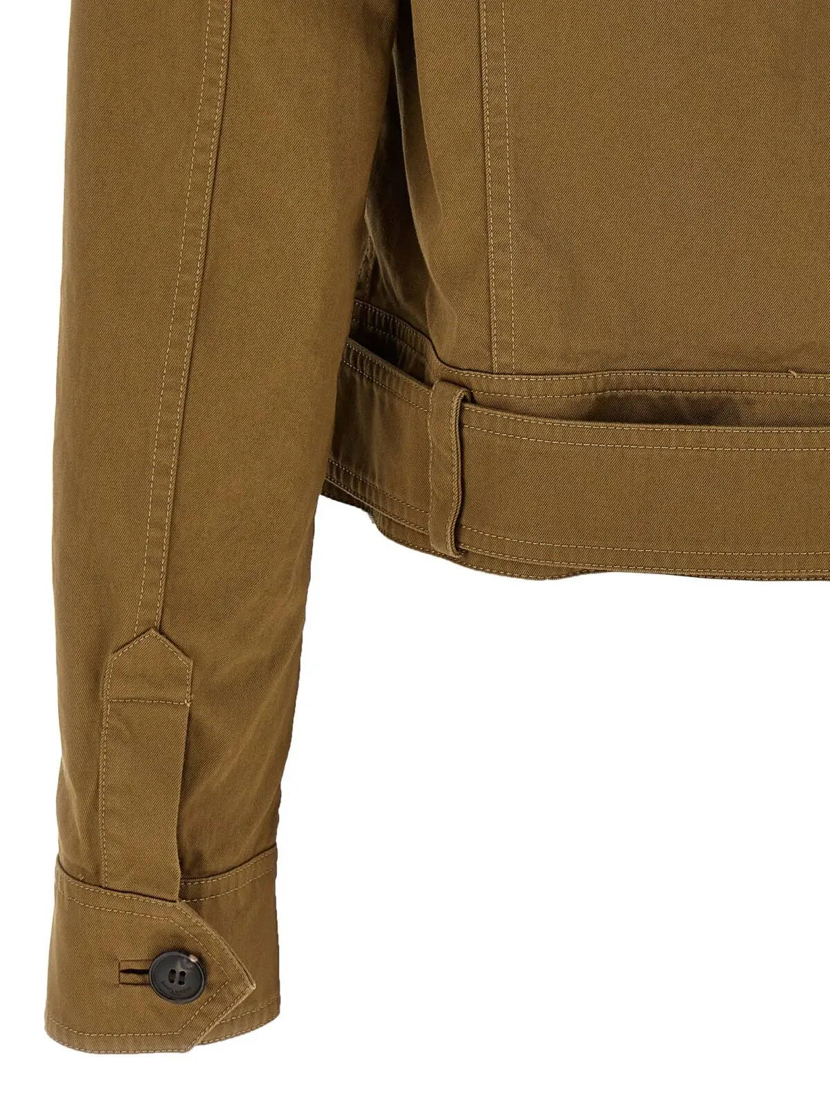 Куртка Saint Laurent Canvas Коричнева 4 Canvas jacket 100% cotton SAINT LAURENT Brown