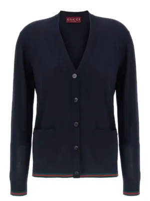Cardigan Web GUCCI Blue