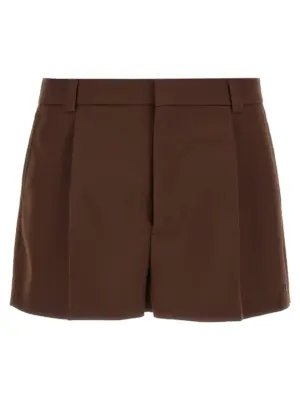 Wool shorts GUCCI Brown