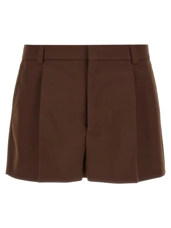 Wool shorts GUCCI Brown