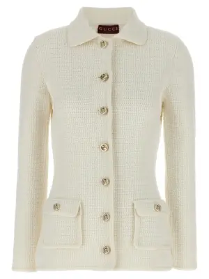 Cotton cardigan GUCCI White