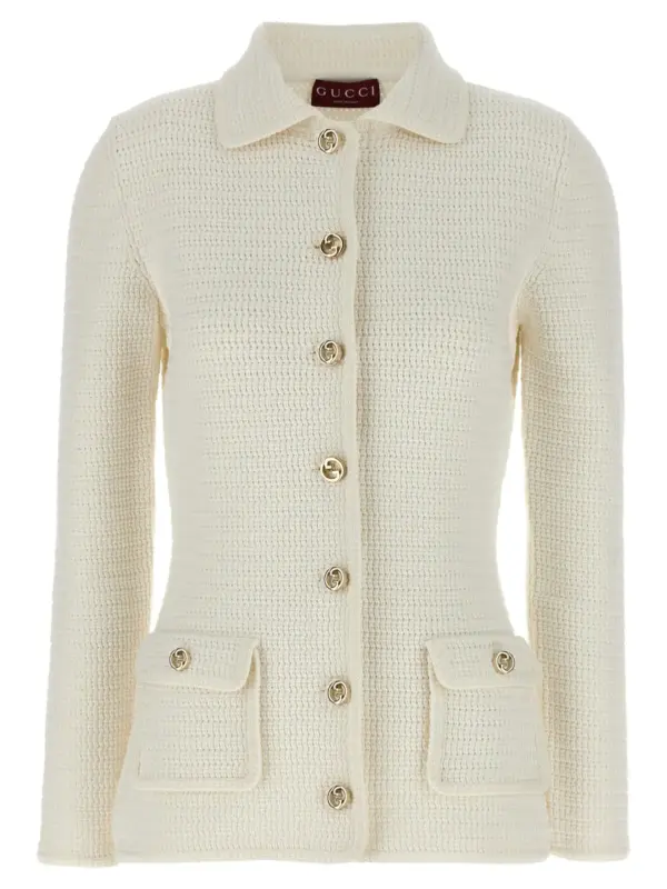 Cotton cardigan GUCCI White