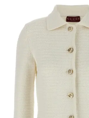 Cotton cardigan Woman GUCCI White