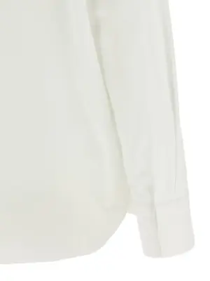 Flap collar shirt 100% cotton SAINT LAURENT White