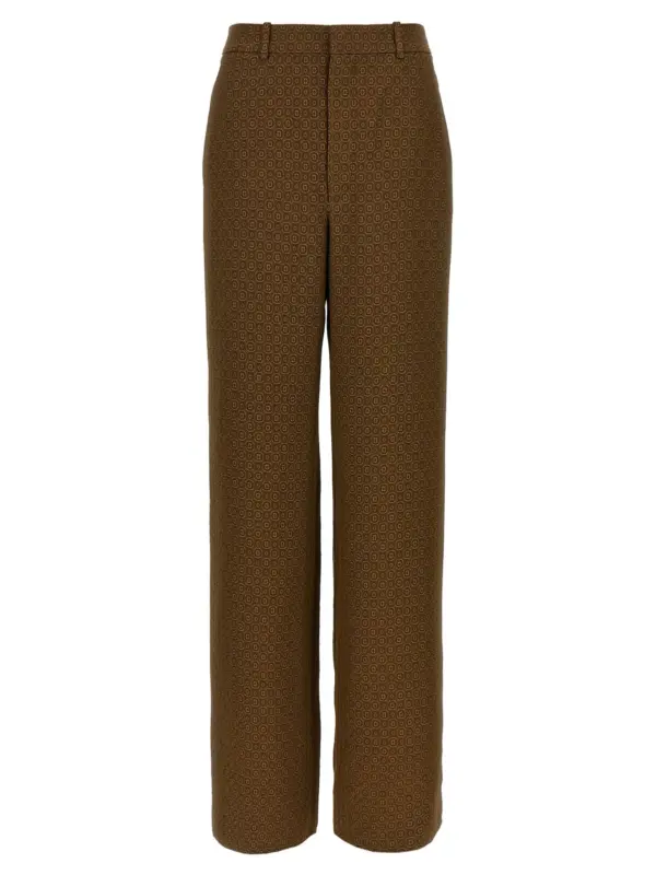 'Medaglioni' twill pants SAINT LAURENT Beige