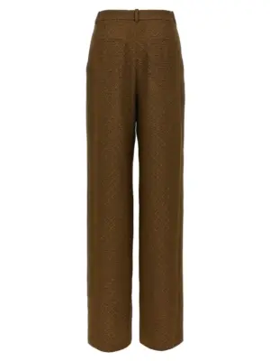 'Medaglioni' twill pants 820232Y6K802603 SAINT LAURENT Beige