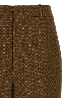 'Medaglioni' twill pants Woman SAINT LAURENT Beige