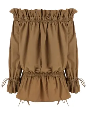 Curled dress 820966Y3K752560 SAINT LAURENT Beige