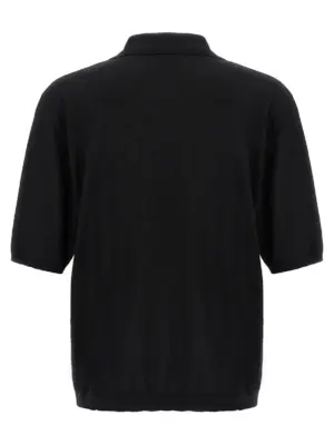 Wool polo shirt 821733Y77AS1000 SAINT LAURENT Black