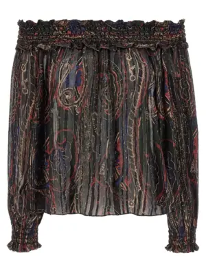 Smock stitch blouse SAINT LAURENT Multicolor