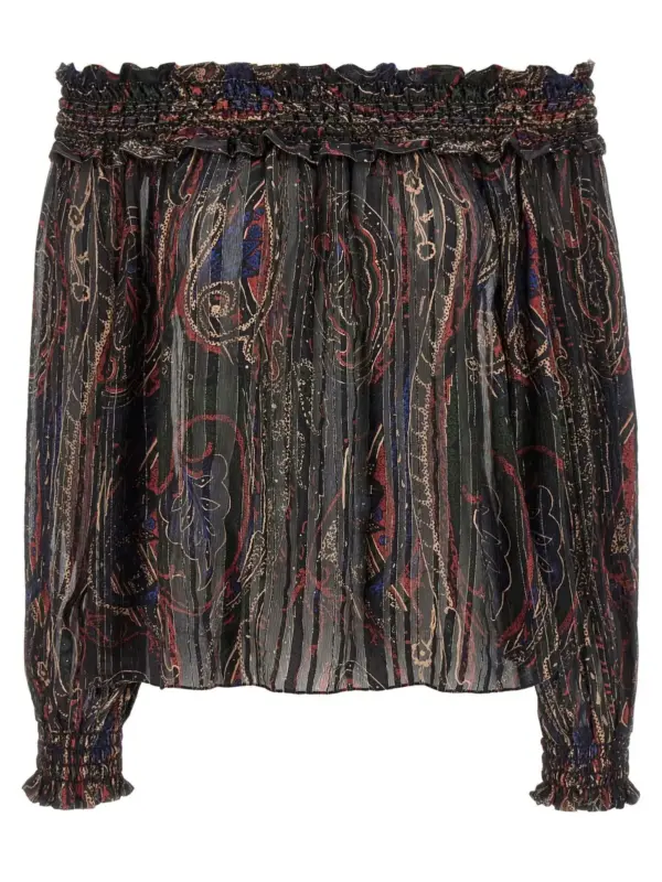 Smock stitch blouse SAINT LAURENT Multicolor