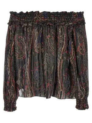 Smock stitch blouse 822936Y4K431052 SAINT LAURENT Multicolor