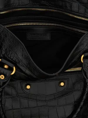 'Le City Bag M' handbag 100% calfskin leather (Bos Taurus) BALENCIAGA Black