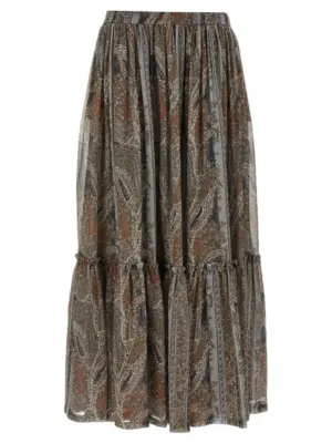 Paisley skirt SAINT LAURENT Multicolor