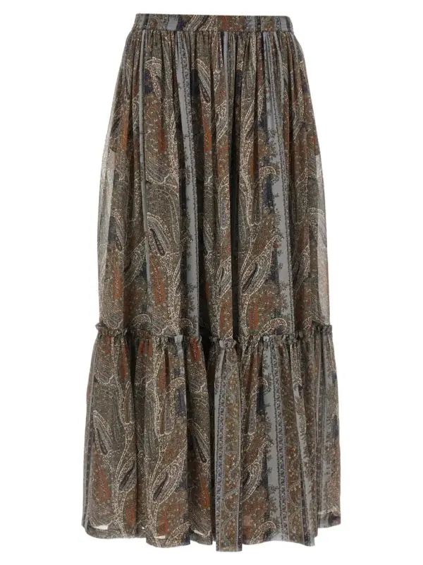 Paisley skirt SAINT LAURENT Multicolor