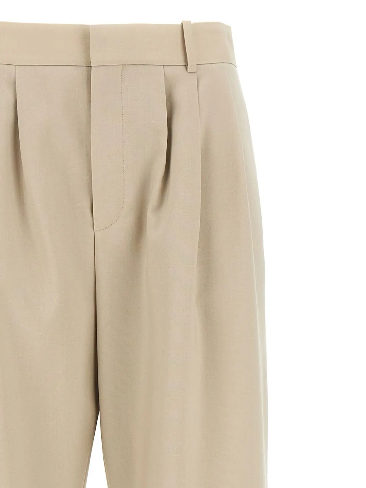 Штани Saint Laurent Pleat Бежеві 3 Pleat pants Woman SAINT LAURENT Beige