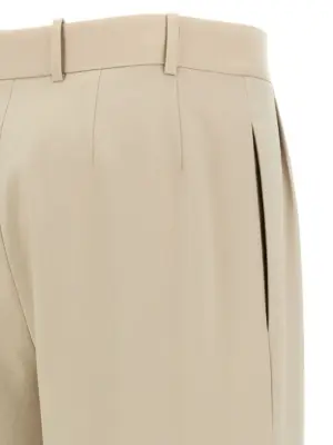 Pleat pants 100% wool SAINT LAURENT Beige