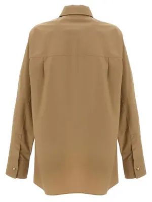 Embossed logo shirt 823830Z7AMD2319 GUCCI Beige