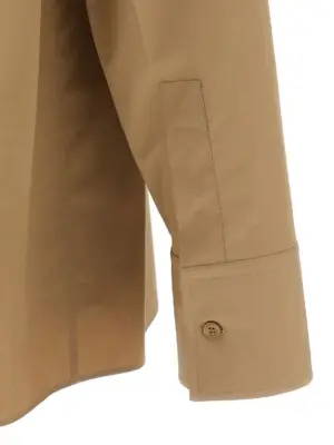 Embossed logo shirt 100% cotton GUCCI Beige