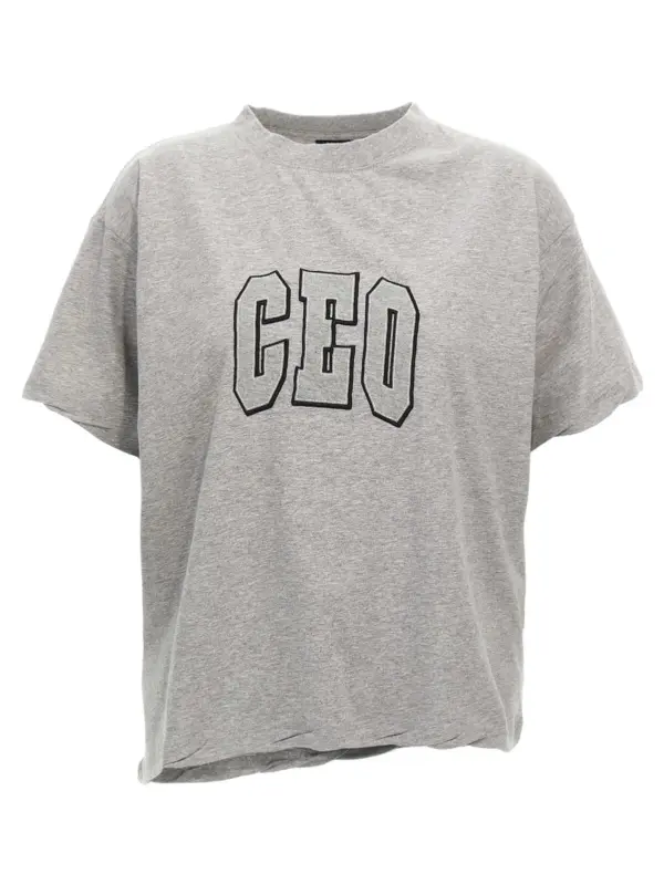 'CEO Team Logo' T-shirt BALENCIAGA Gray