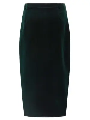 Velvet skirt 826769Y580T3181 SAINT LAURENT Green