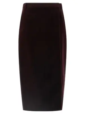 Velvet skirt SAINT LAURENT Bordeaux