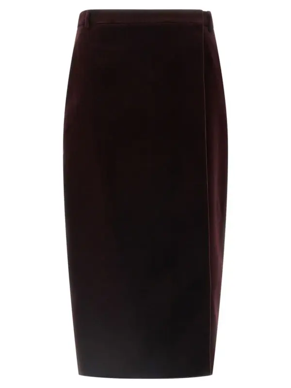 Velvet skirt SAINT LAURENT Bordeaux