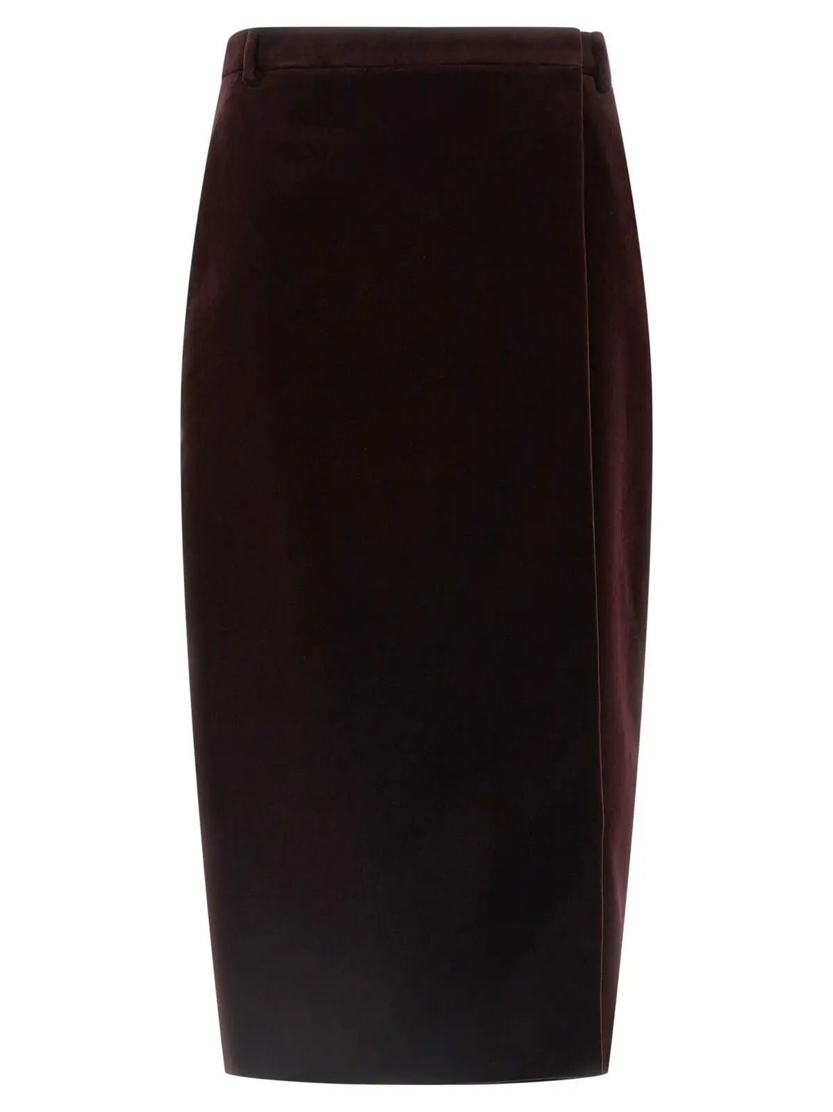 Спідниця Saint Laurent Velvet Бордова 1 Velvet skirt SAINT LAURENT Bordeaux