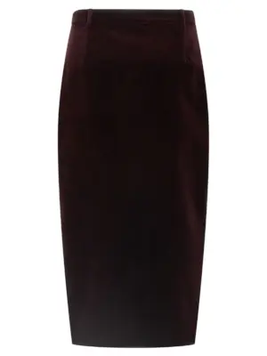 Velvet skirt 826769Y615W6500 SAINT LAURENT Bordeaux