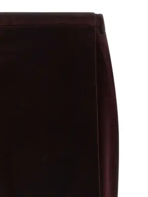 Velvet skirt Woman SAINT LAURENT Bordeaux