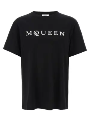 Flocked 'McQueen' T-shirt MCQUEEN White/Black