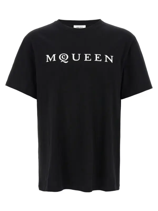 Flocked 'McQueen' T-shirt MCQUEEN White/Black
