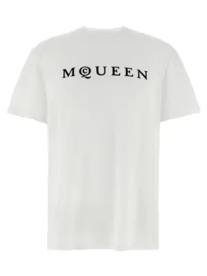 Flocked 'McQueen' T-shirt MCQUEEN White/Black