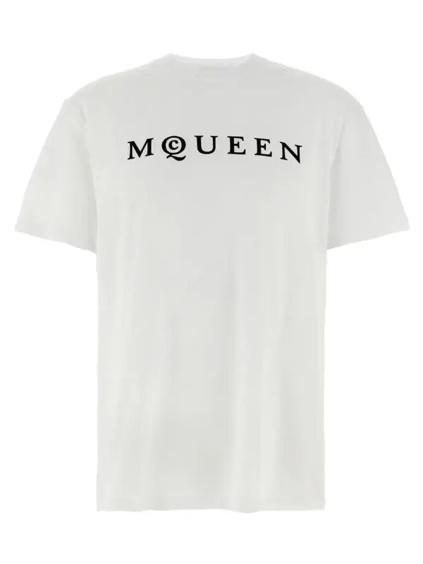 Flocked 'McQueen' T-shirt MCQUEEN White/Black