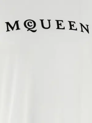 Flocked 'McQueen' T-shirt 100% cotton MCQUEEN White/Black