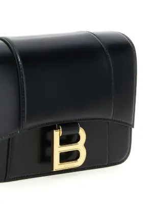 'Flap Hourglass' small crossbody bag Woman BALENCIAGA Black