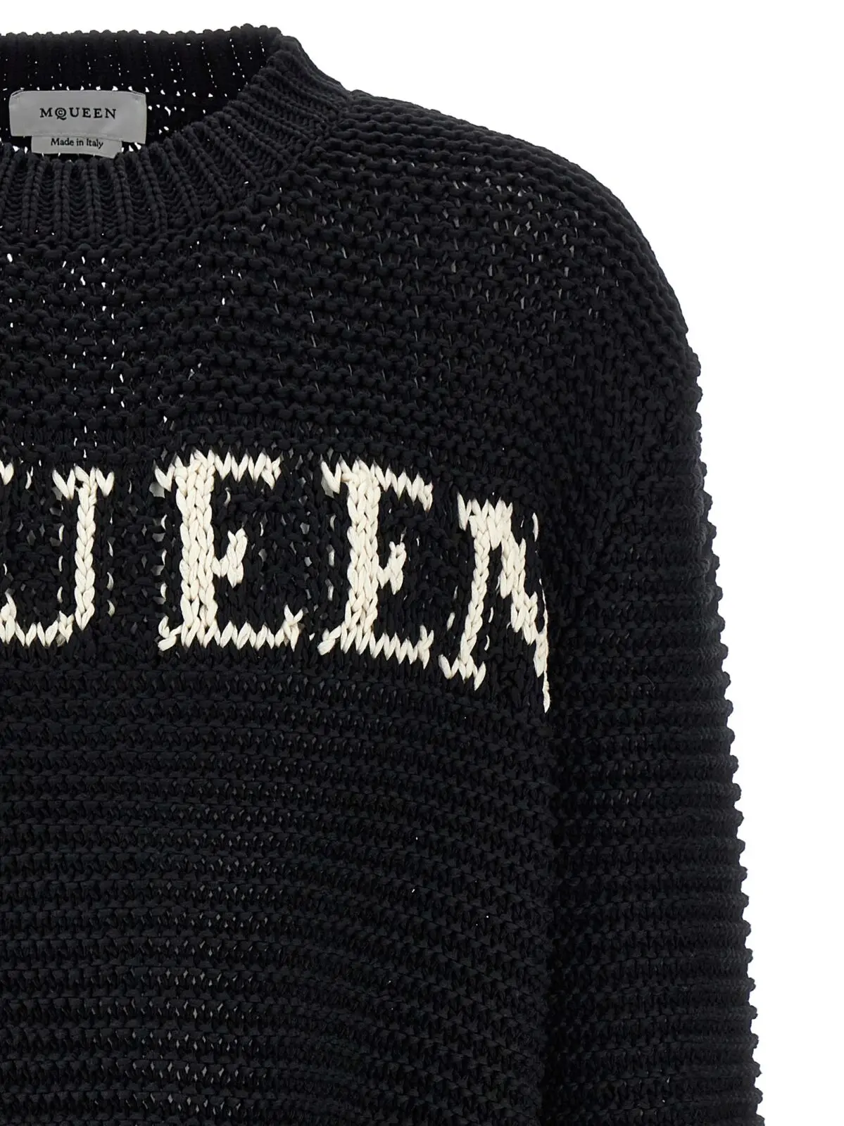 Светр Mcqueen з логотипом Чорно-білий 3 Logo sweater Man MCQUEEN White/Black