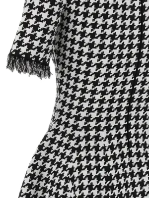 Houndstooth dress 100% viscose MCQUEEN White/Black