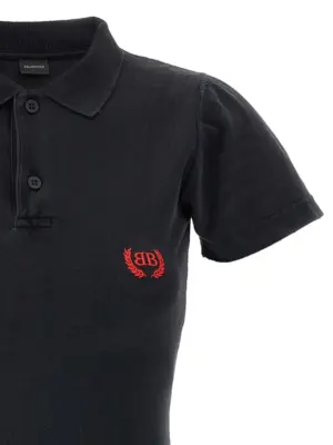 'Laurel Classic' polo dress Woman BALENCIAGA Black