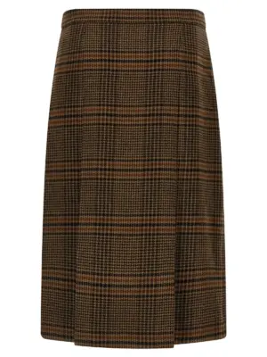 Prince of Wales skirt 831068Y9I702849 SAINT LAURENT Brown