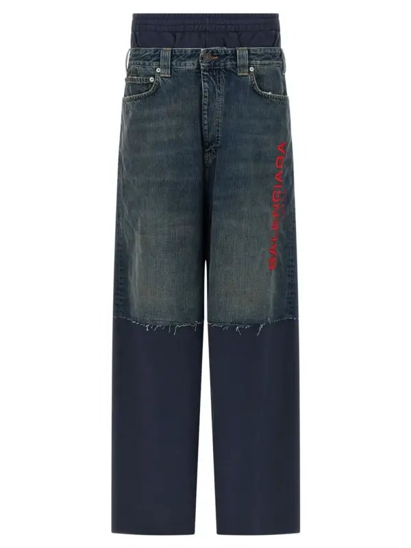 Jeans insert joggers BALENCIAGA Blue